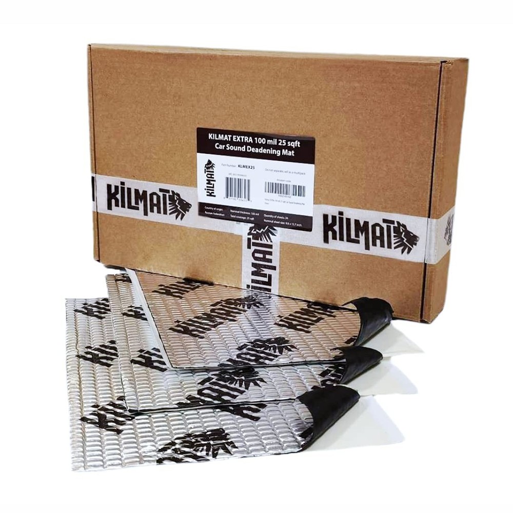 KILMAT Extra 100 mil 25 sqft Car 25 (2.4 sqm), Silver With Logo Kilmat