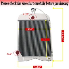 For Ford 8N 9N 2N 789 790 Models 437821 8N8005 3Row Tractor Radiator Aluminum US