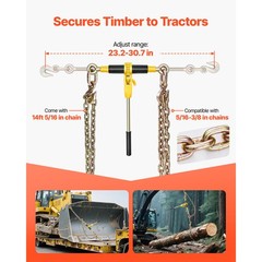 Uimoso 2 Pack 5/16″-3/8″ Ratchet Binder w/G80 14 ft Chains for Secure Hauling