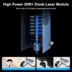 30W 20W 10W Optical Power Laser Module Kit for Laser Cutting Engraver DIY Tool
