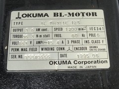 OKUMA BL-MH-301E-12S SERVO MOTOR