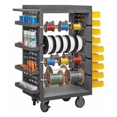 Wire Spool Storage Cart, 1,200 lb. Capacity, 32-5/8″L x 18″W x 46-1/8″H