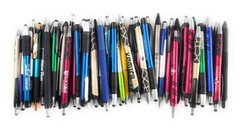 50 Misprint STYLUS TIP Retractable Click Pens HUB PEN bulk Mixed MULTICOLOR Lot