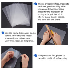 20 Pcs Clear PVC Plastic Sheets 8.25×11.75 Inch for Crafts and Displays