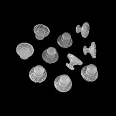 100Pcs Composite Dental Orthodontic Ceramic Clear Lingual Button Bondable Round