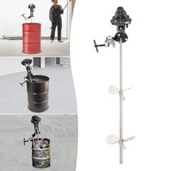 50 Gallon Pneumatic Mixer Rung Dope Tank Barrel Type 304Stainless Steel 4″ Blade