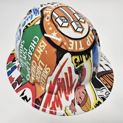 full brim hard hat custom hydro dipped IN OSHA CONSTRUCTION STICKER BOMB 💣 NEW