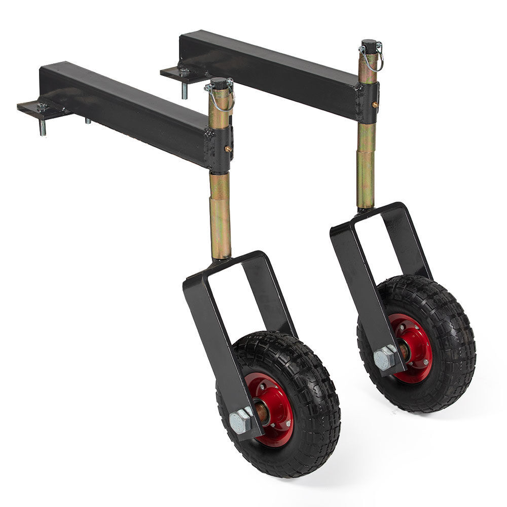 Titan Attachments Landscape Rake Wheels 10″ Diameter Pair Adjustable Height