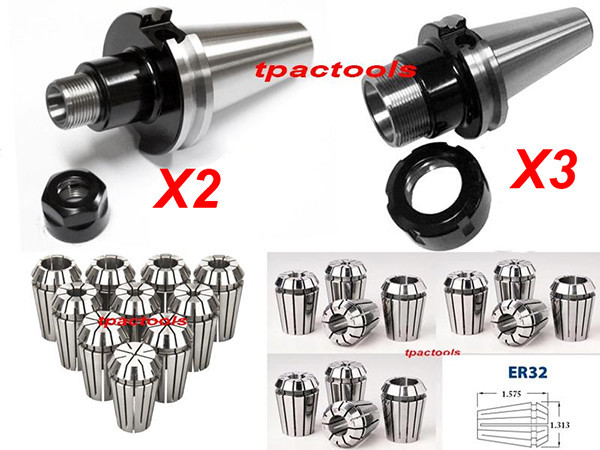 2PC CAT40 ER16 3PC ER32 COLLET CHUCK G2.5 10PC ER16 12PC ER32 COLLET FIT MAZAK