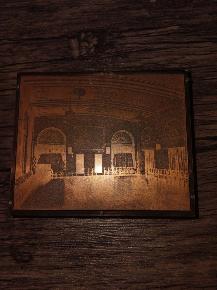 Harrisburg Pa Ballroom Letterpress Printing Block Copper On Wood Block