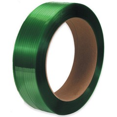 5/8″ x 4400′ 16 x 6″ Core Polyester Strapping, Green