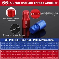 High-Quality Thread Checker Kit with Foam Storage for Standard and Metric Sizes