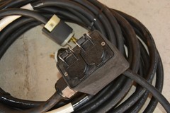 CAROL 10/3 EXTENSION CORD QUAD BOX ULTRA FLEX L5-20P AND PIGTAIL USA MADE