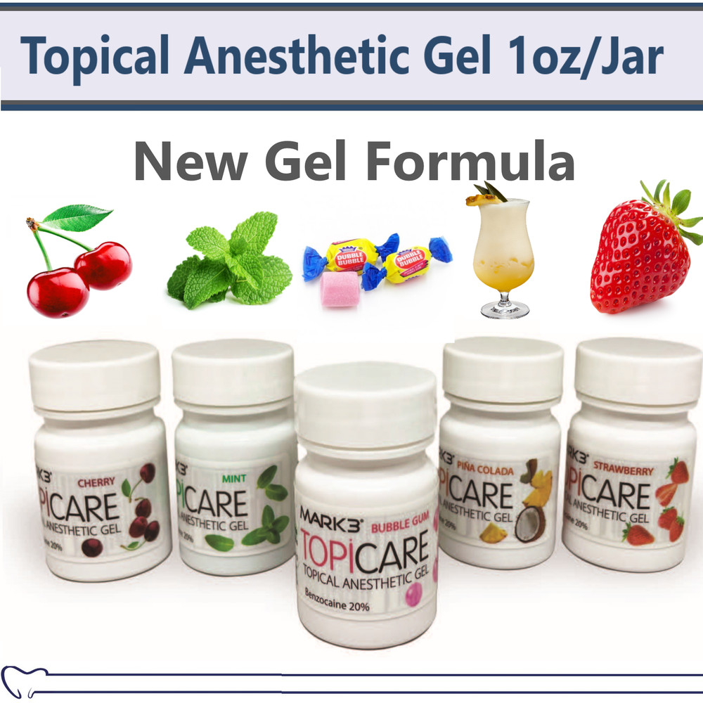 3/5Pk Dental Topical Anesthetic Gel 1oz Jar Made in USA Exp 09/26