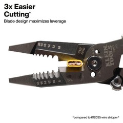 Klein Tools 12075 Slim Forged Wire Stripper / Cutter, Straight Handle