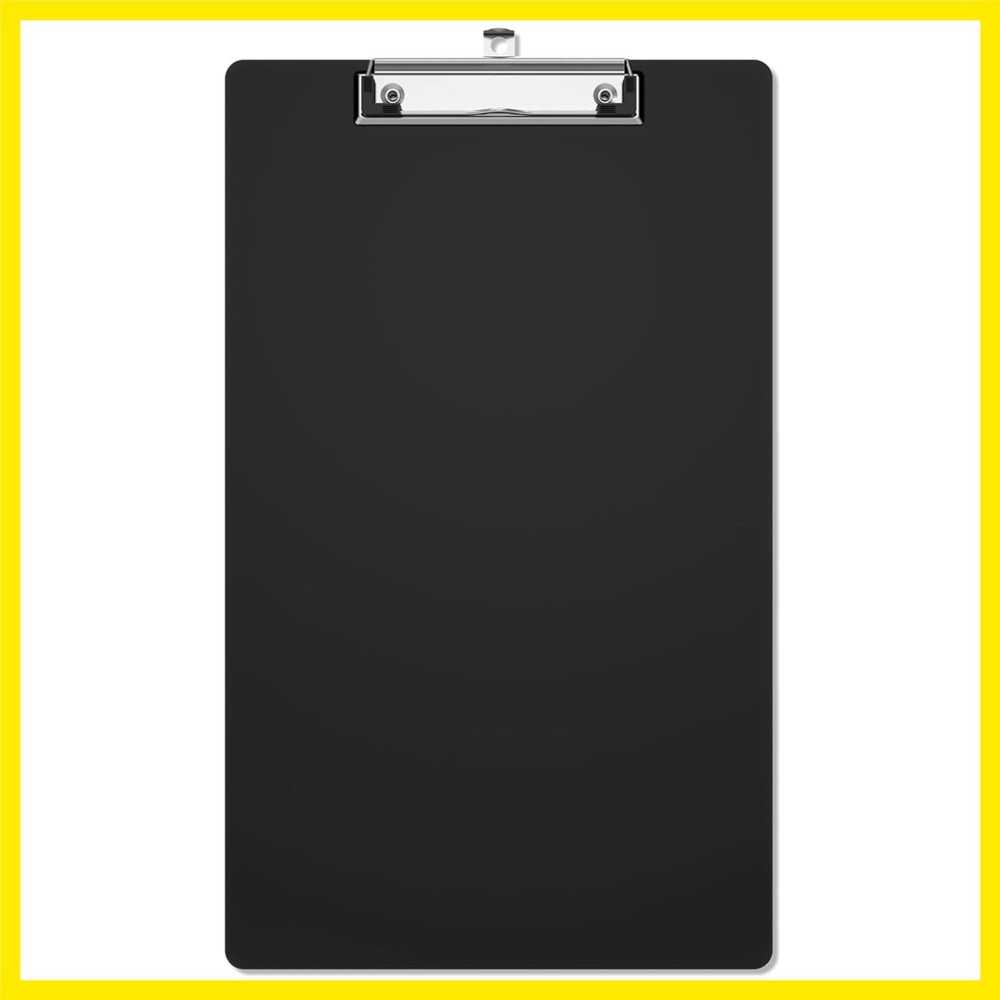 Plastic Legal Size Clipboard, Black 8.5 x 14 Clip Boards | Size 9 x 15 in, Lo…