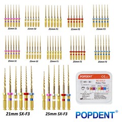Dental Endodontic Rotary Endo Root Canal File X-Pro Blue /Gold Taper POPDENT