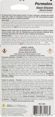 Permatex 81158 Black Silicone Adhesive Sealant 3 oz Tube Pack of 1