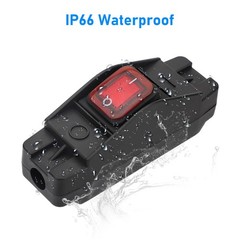 Waterproof Inline Cord Switch AC/DC 12-250V Lamp Appliance On/Off 14AWG, 16AWG