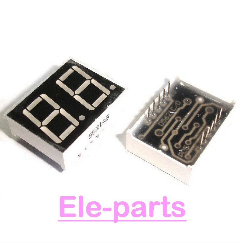 10 PCS 2 Digits 0.56″ DIP Green NUMERIC LED DISPLAY 7 seg segment Common cathode
