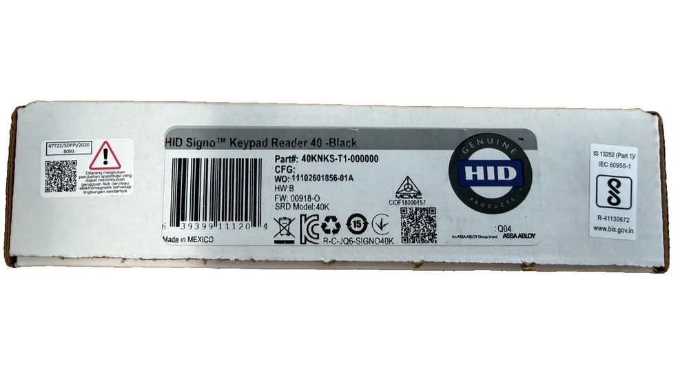 HID 40KNKS-T1-000000 Signo 40K Smart Card Access Control Keypad Reader