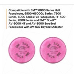 3M Particulate Filter P100, 2096CN, 2 Pack, Exp. Date 02/23, GB2626-2006, FREESH