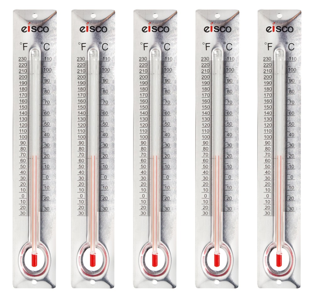 5PK Aluminum Thermometer, -30-110C / 30-230F – Spirit Filled – Eisco Labs