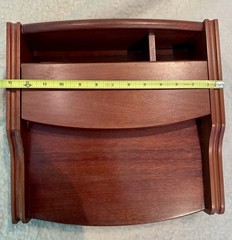 Vintage Ligna Furniture Wooden Desk Organizer with Drawer – Made in Indonesia
