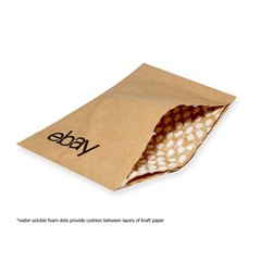 6.5” x 9.25” Kraft Foam Dot Cushion Mailer – Black Logo