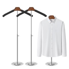 Eunika 2 Pack Adjustable T Shirt Display Flexible 16-31 inches, Brown