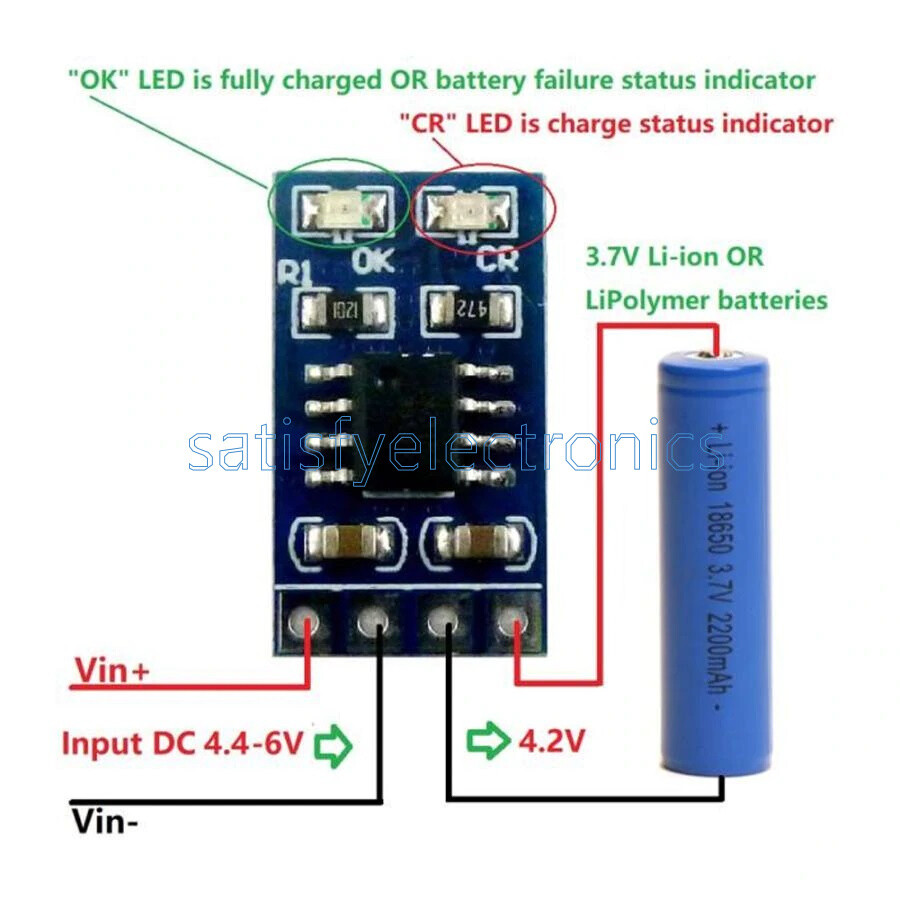 3.7V 4.2V MPPT Solar Controller Lithium Battery Charging 1A Charger Module