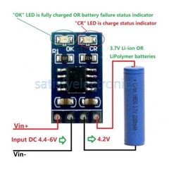 3.7V 4.2V MPPT Solar Controller Lithium Battery Charging 1A Charger Module