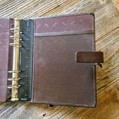 Filofax Metropol A5 Organizer Binder | Chocolate Brown Faux Leather