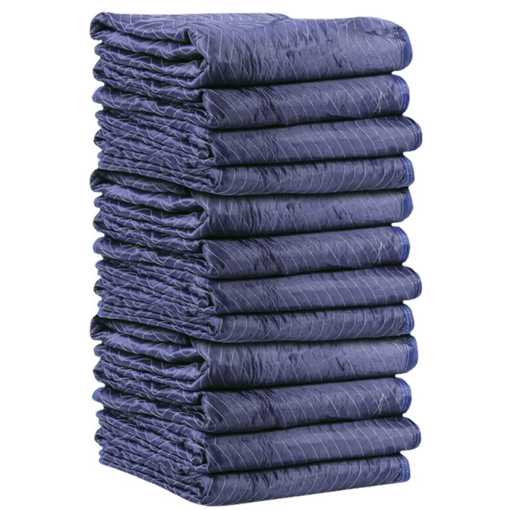 USCC Mega Mover Moving Blankets – 80″ X 72″ – Blue/Light Blue – 12PK