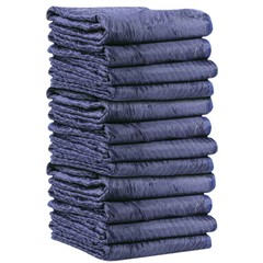 USCC Mega Mover Moving Blankets – 80″ X 72″ – Blue/Light Blue – 12PK