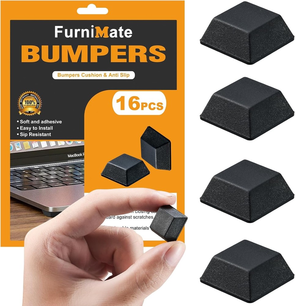Rubber Feet for Electronics-Adhesive Rubber Feet 16PCS, Black Rubber Bumpers Sel