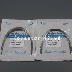 1 Pack Stainless Steel Dental Rectangular Ortho Arch Wires Square/Ovoid/Natural