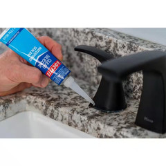 Silicone Waterproof Multipurpose Adhesive Sealant 2.7 Oz. Clear Tube