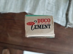 USED Du Pont Duco Cement Reg. U.S. PAT. OFF. Vintage RARE Piece Original Package
