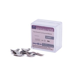 100Pcs Dental Matrices Bands Metal Matrix Band Sectional Contoured Refill Box US