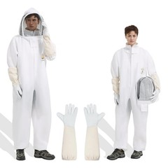XXL Unisex Pro Polycotton StingProof Bee Suit, Gloves & Ventilated Hood