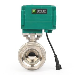 U. S. Solid Wifi Smart Motorized Ball Valve 1 1/2 in SS US Plug Manual Switch