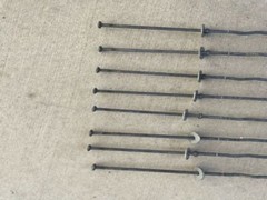 Sandbaggy 8″ x 4 ¾” Standard Snap Ties With 1″ Steel Washers (Short End)