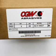 CGW 53732 Sanding Discs PSA 9in 80 GRIT Aluminum Oxide Cloth Backed 50pk