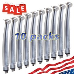 1/5/10Pcs Dental High Speed Handpiece Push Button Turbine 4 Hole Standard Head