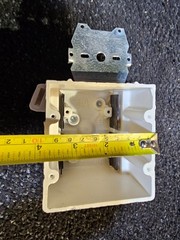 (QTY 18) Allied Moulded 2300, 2 Gang New Work Fiber Box, Nail On, 32,5 CU IN