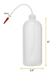 Wash Bottle, 1000ml – Polyethylene – Flexible Delivery Tube – Eisco Labs