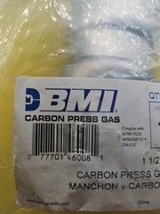 BMI Carbon Press Gas Coupling Size: 1.5″, 026845 NEW