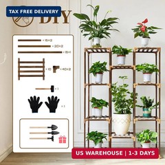 Uneedem Plant Stand Indoor Outdoor, Tall Plant Shelf for Multiple Plants, 10 tie