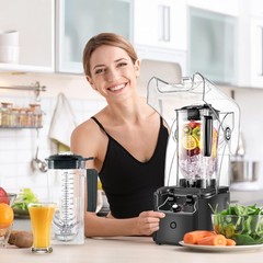 Commercial Blender for Smoothies, 2.5HP Motor, Stainless Steel Blade, 80oz